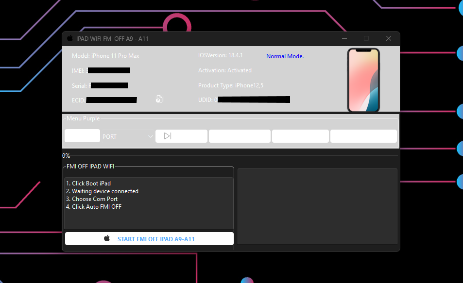 iPad FMI OFF